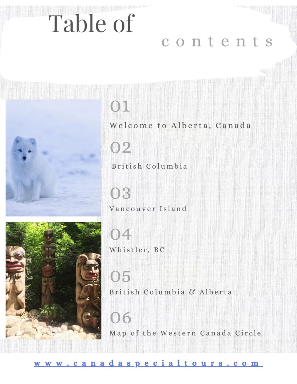 Western Canada Travel Itinerary E-book